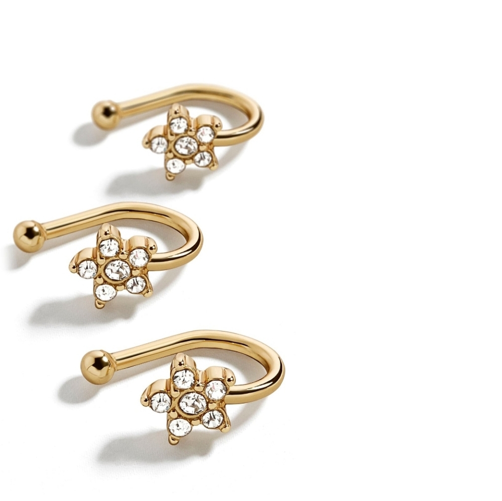 RARE FIND!!! Bauble Bar🌺Hyda Ear Cuff 3-Piece Set2